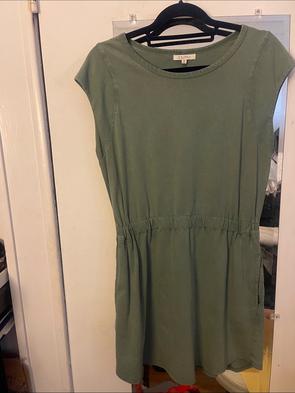 Z Supply Olive Green Mini Dress with Pockets